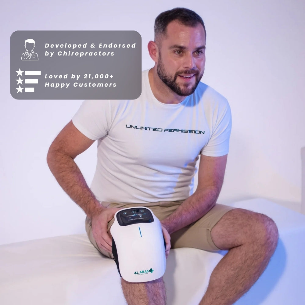 3-in-1 Heated Knee Massager – Vibration & Red Light Therapy for Fast Knee Pain Relief