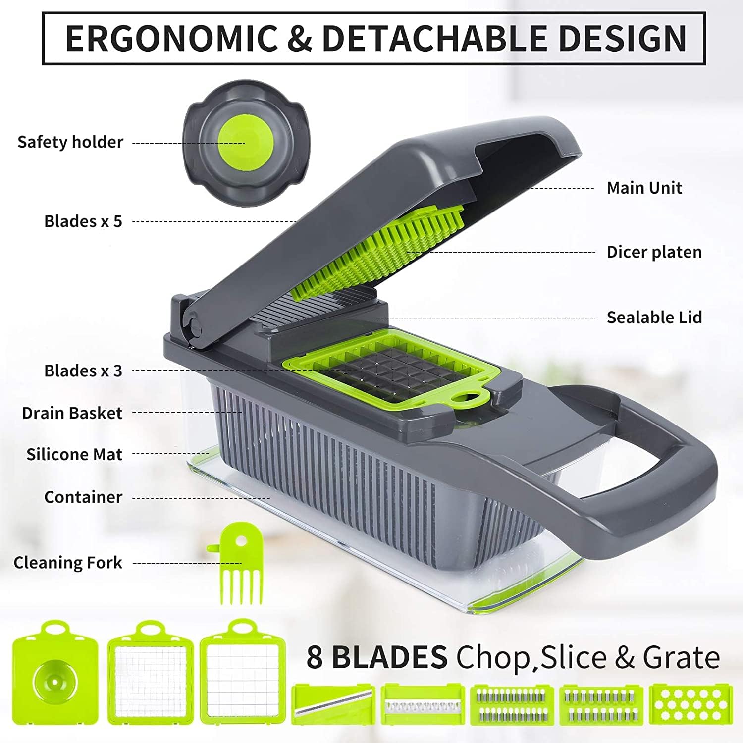 Premium Vegetable Cutter, Chopper & Slicer – Multi-Function Kitchen Tool