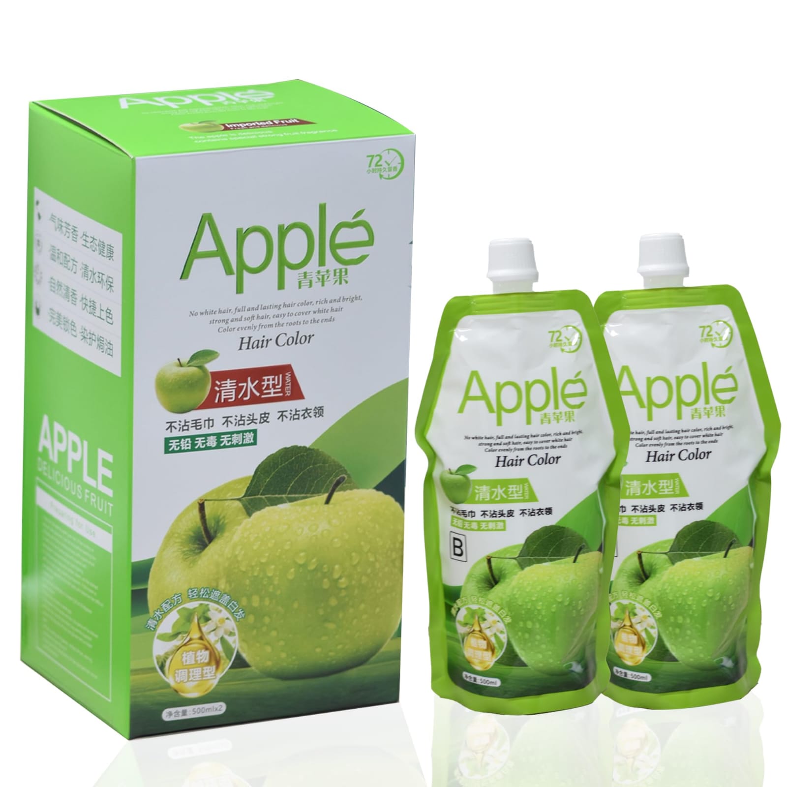 Apple Hair Color – Black (Ammonia-Free)