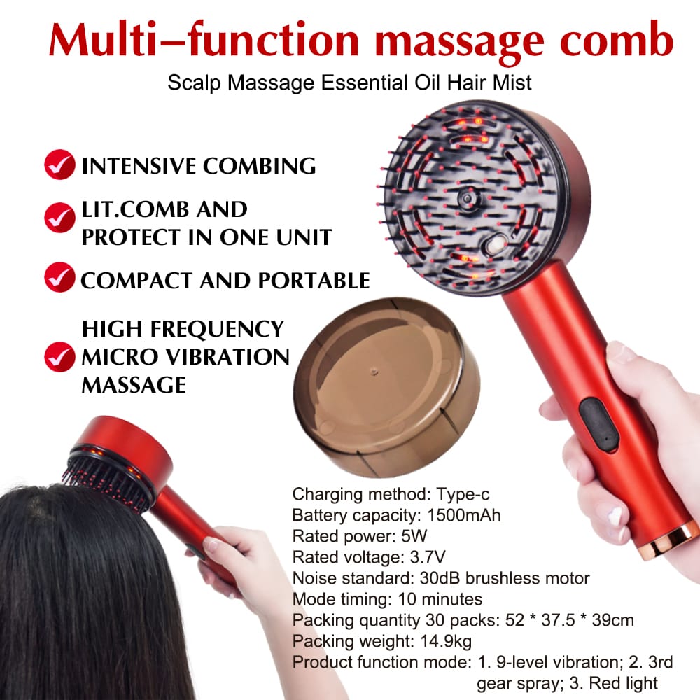 2-in-1 Electric Scalp Massager Hair Growth Brush