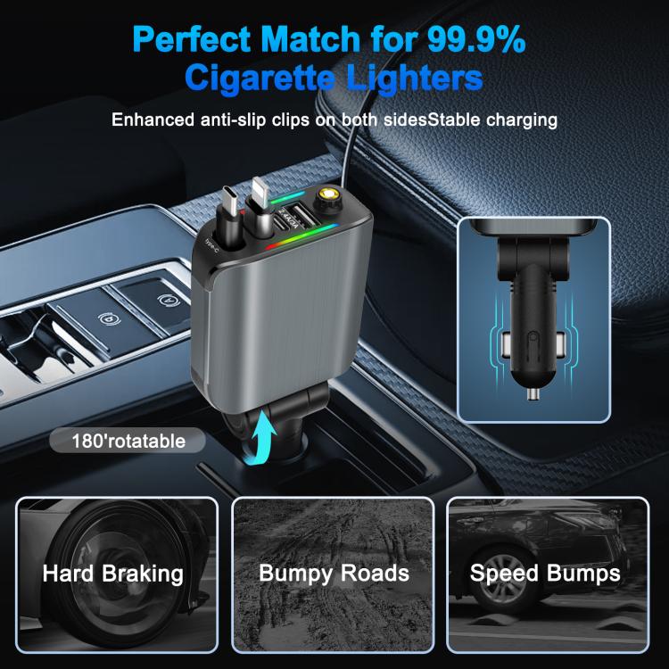 🚗 4-in-1 Car Fast Charger — Power Up Every Drive