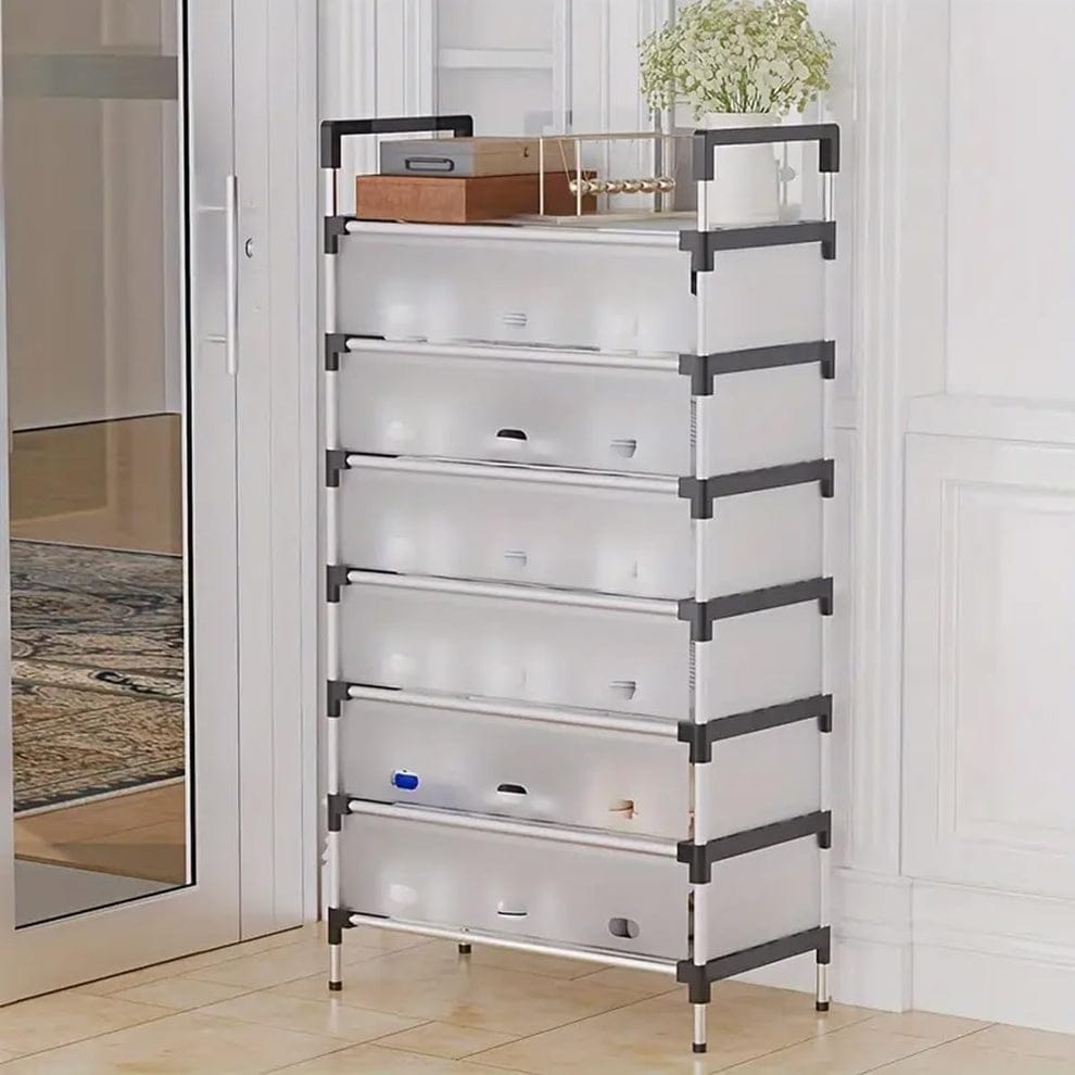 Dustproof Multi-Layer Shoe Rack Organizer with Fabric Cover
