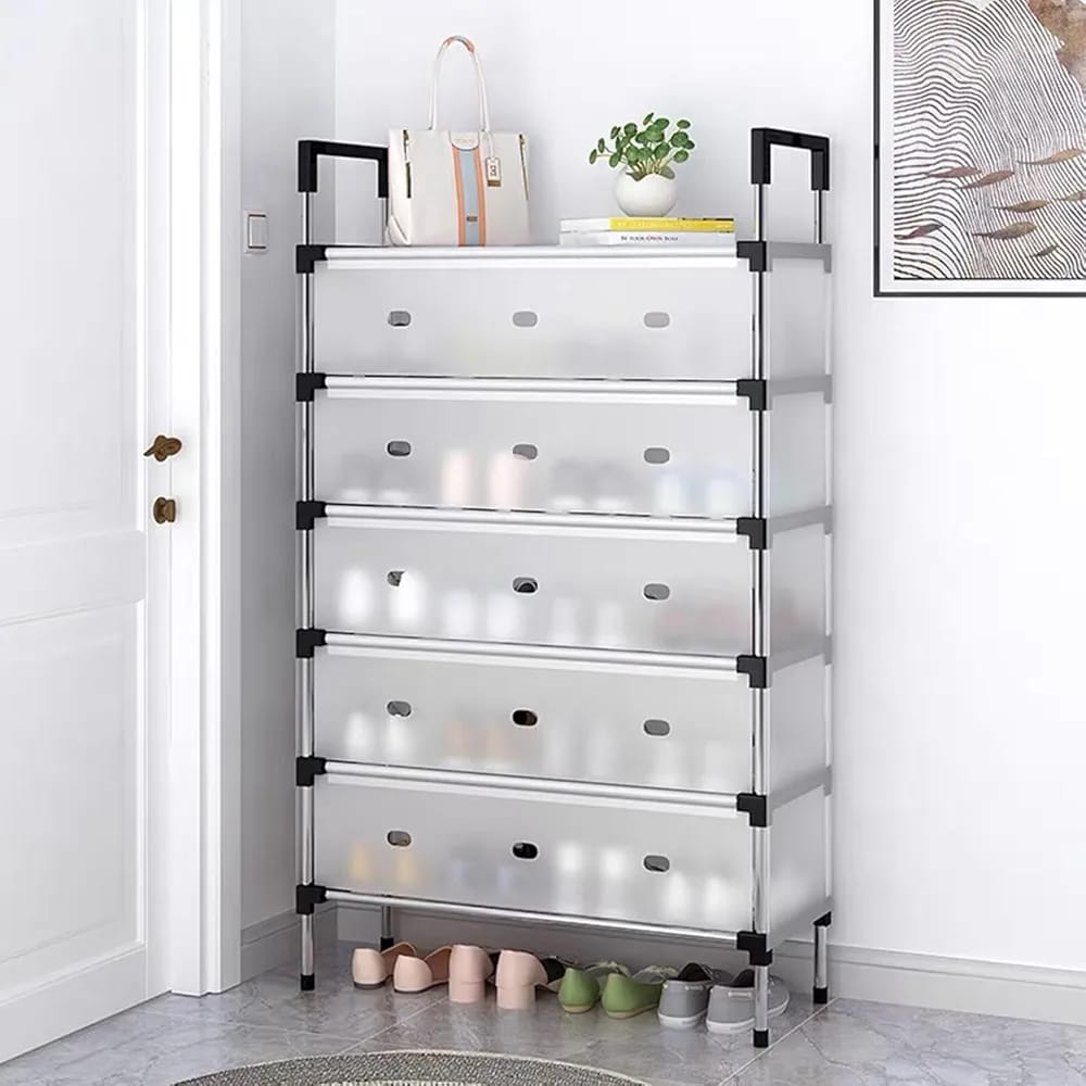 Dustproof Multi-Layer Shoe Rack Organizer with Fabric Cover