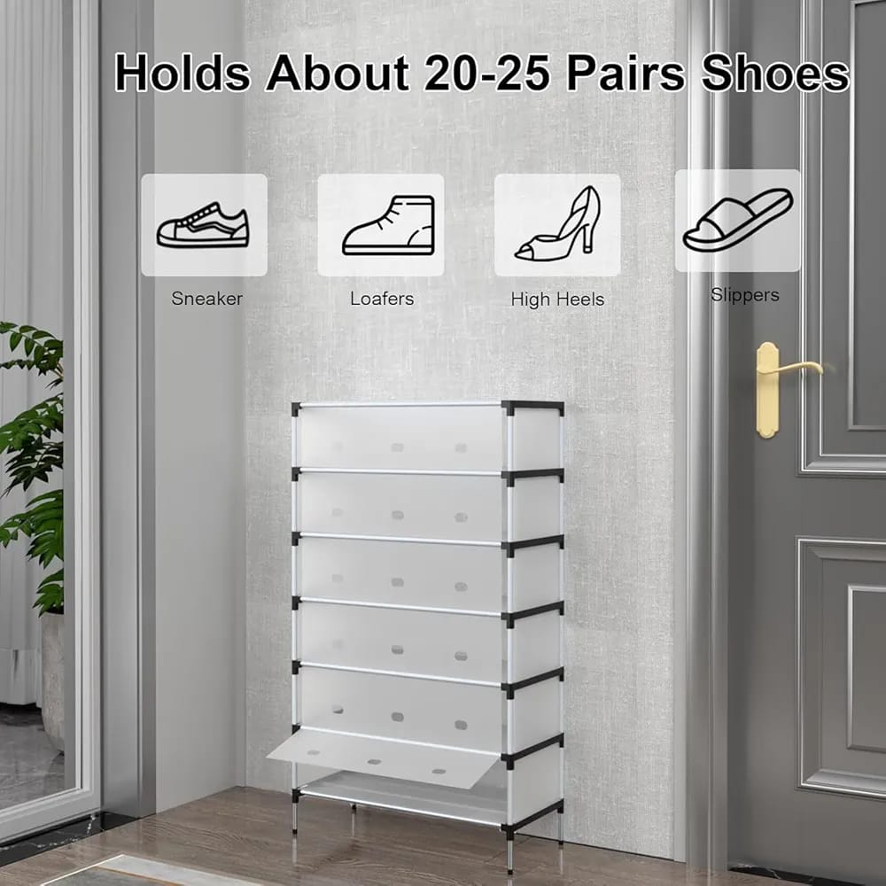 Dustproof Multi-Layer Shoe Rack Organizer with Fabric Cover