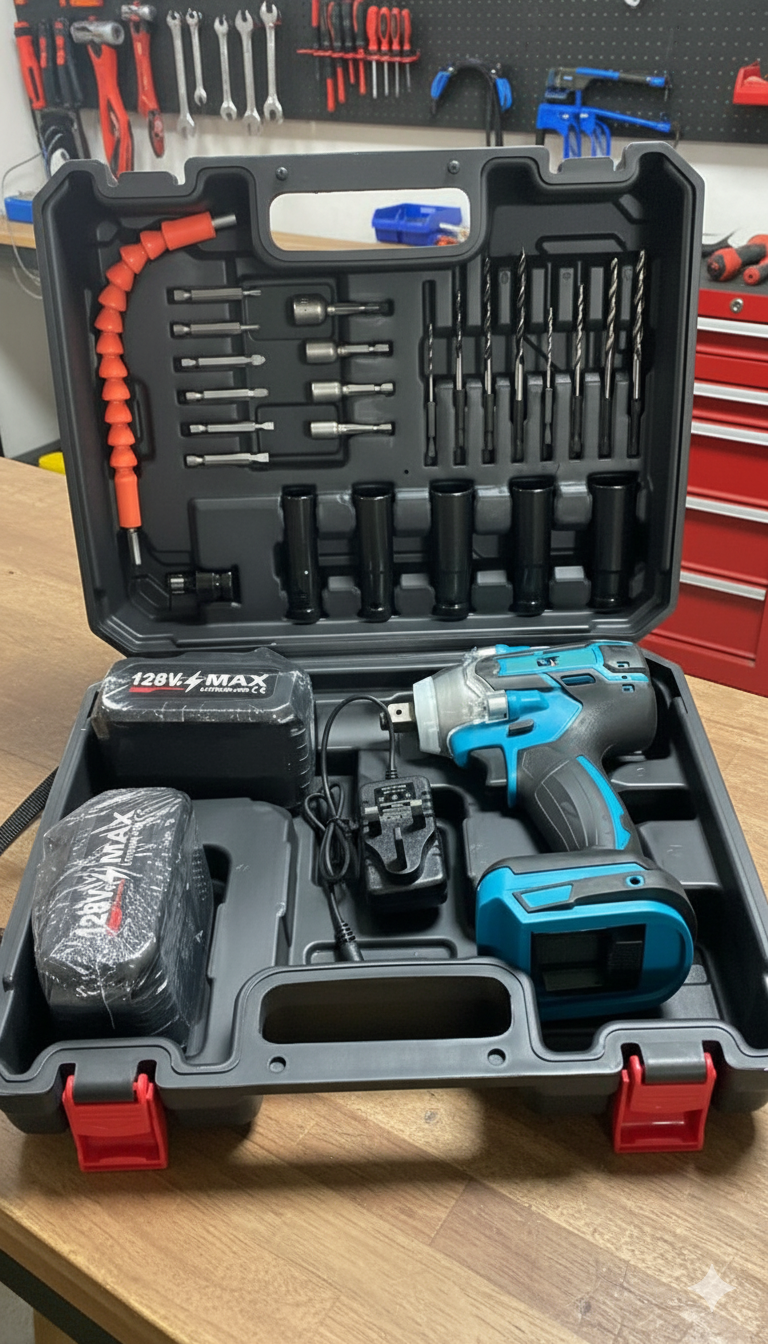 Multifunctional Cordless Impact Wrench Machine – Power, Precision & Portability in One Smart Tool -QA