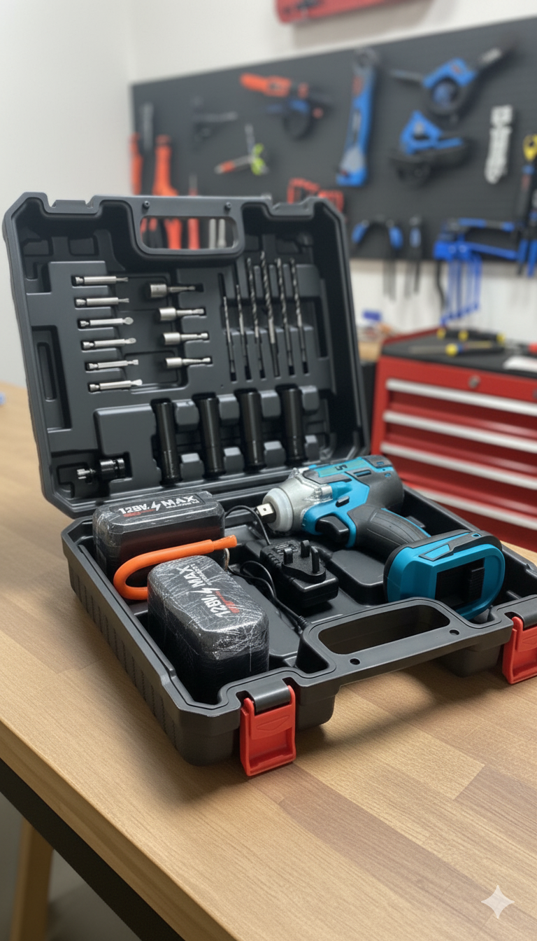 Multifunctional Cordless Impact Wrench Machine – Power, Precision & Portability in One Smart Tool -QA