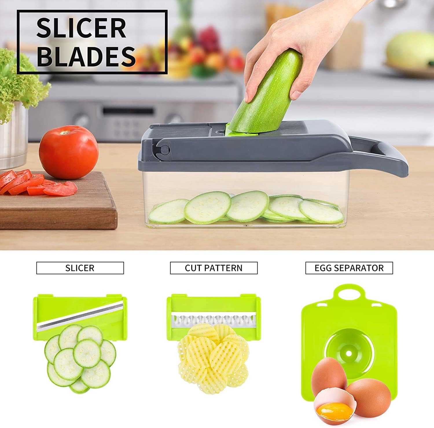 Premium Vegetable Cutter, Chopper &amp; Slicer – Multi-Function Kitchen Tool