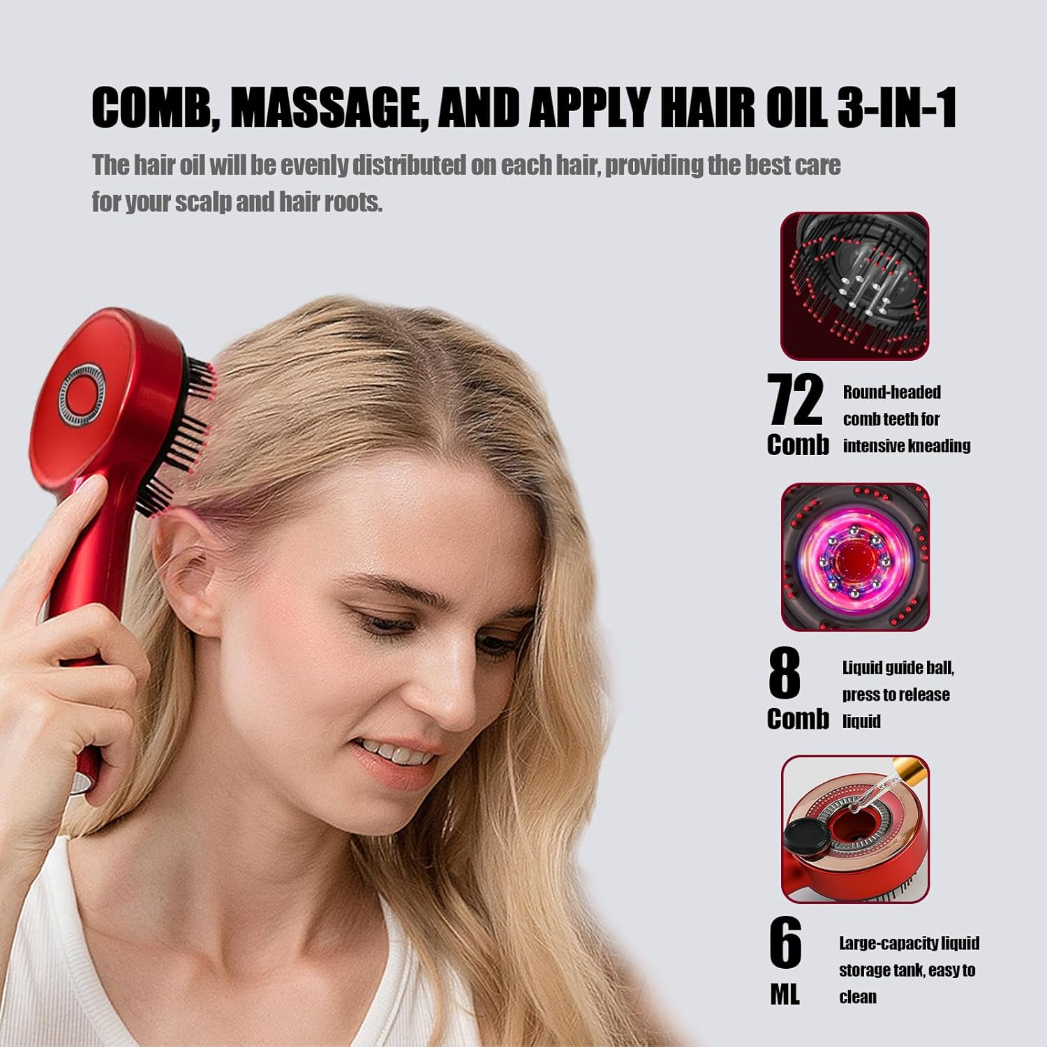2-in-1 Electric Scalp Massager Hair Growth Brush