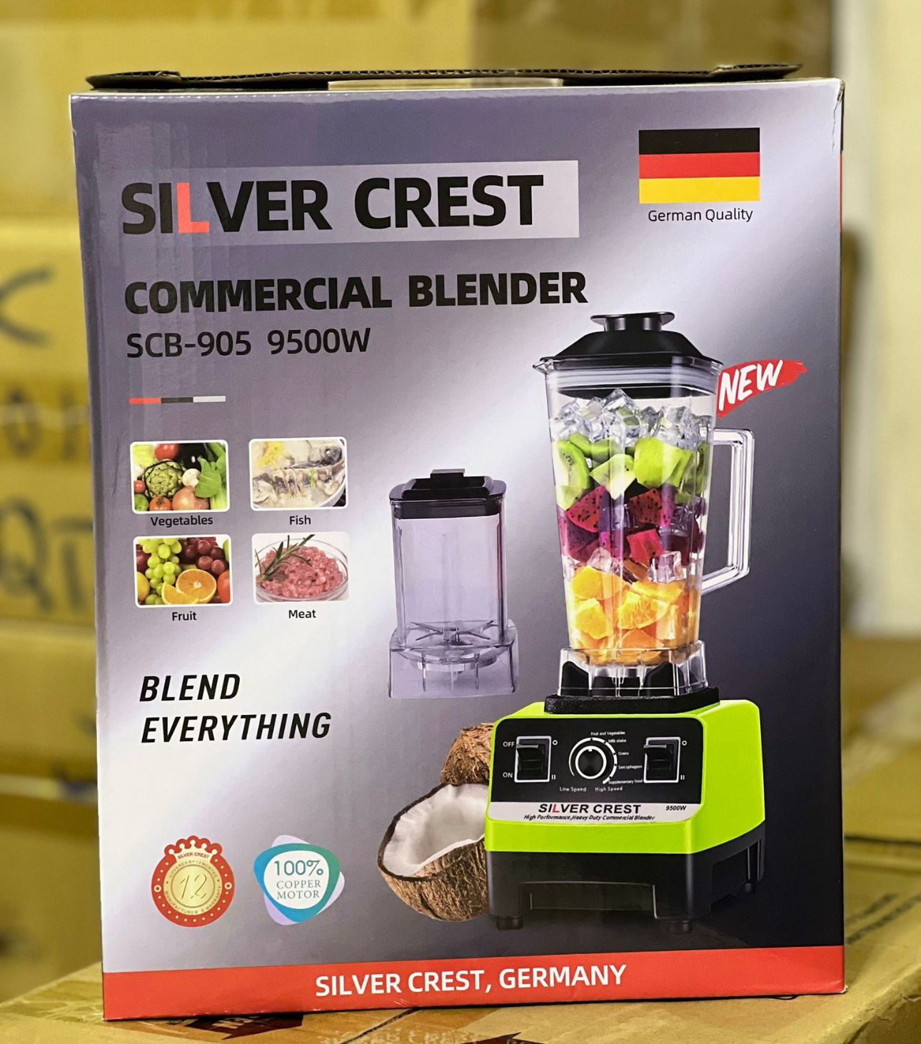 Silver Crest™ Heavy-Duty Blender 2026Edition – 9500W Ultra-Powerful Next-Gen Blender.