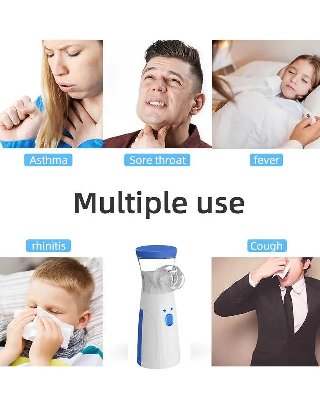 Portable Mesh Nebulizer – Handheld Ultrasonic Inhaler for Adults & Kids