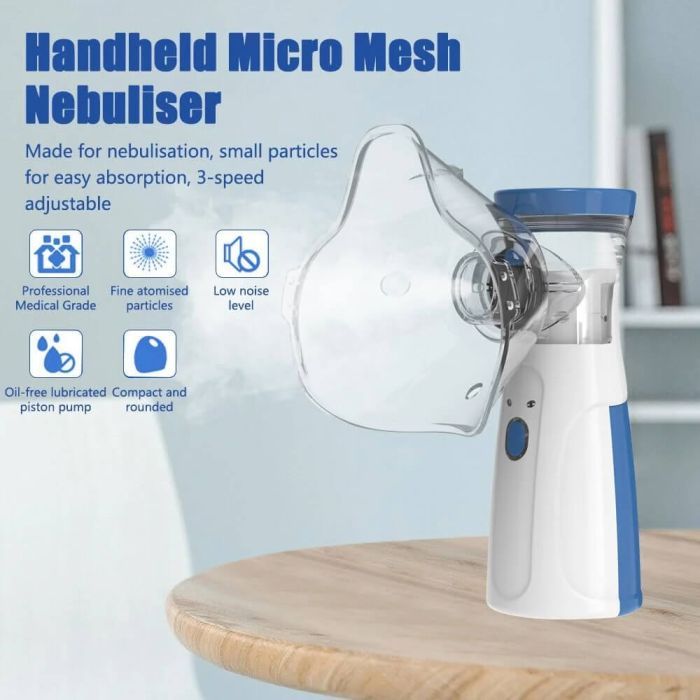 Portable Mesh Nebulizer – Handheld Ultrasonic Inhaler for Adults & Kids