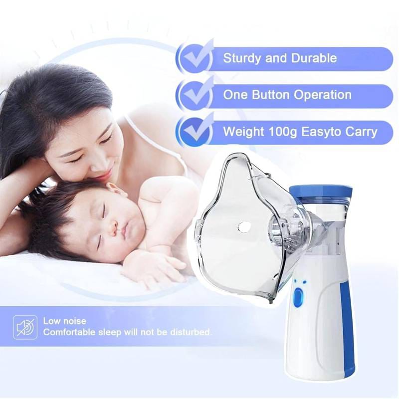 Portable Mesh Nebulizer – Handheld Ultrasonic Inhaler for Adults & Kids