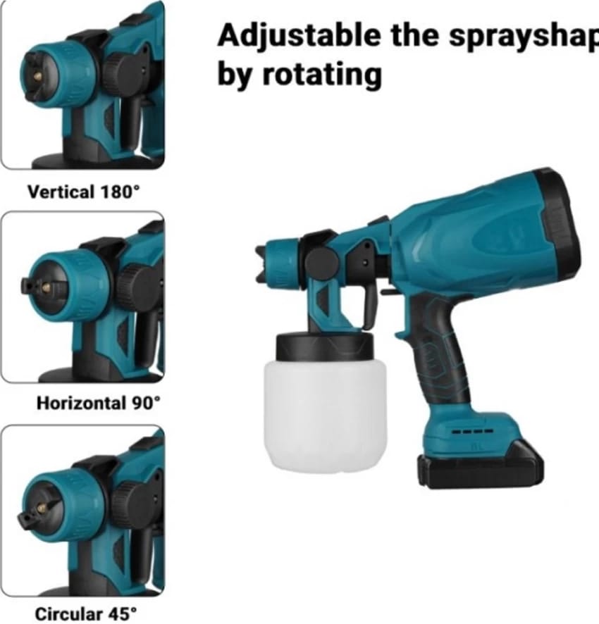 Cordless HVLP Paint Spray Gun 48V – 2 Rechargeable Batteries