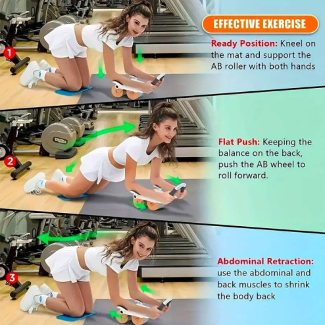 Smart Automatic Rebound Abdominal Wheel – Home Core Training Tool