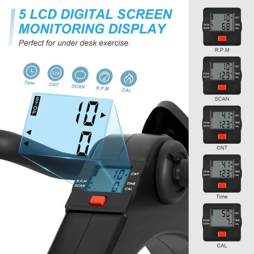 Portable Pedal Exercise Bike with Digital Display – Home Fitness Cycle