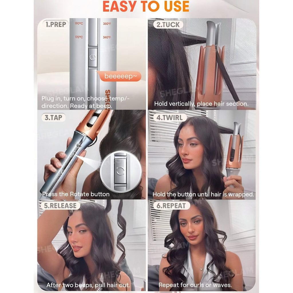 SHEGLAM HAIR It-Curl One-Touch Instant Curler – Effortless Automatic Curls in Seconds