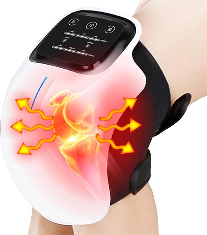 3-in-1 Heated Knee Massager – Vibration & Red Light Therapy for Fast Knee Pain Relief