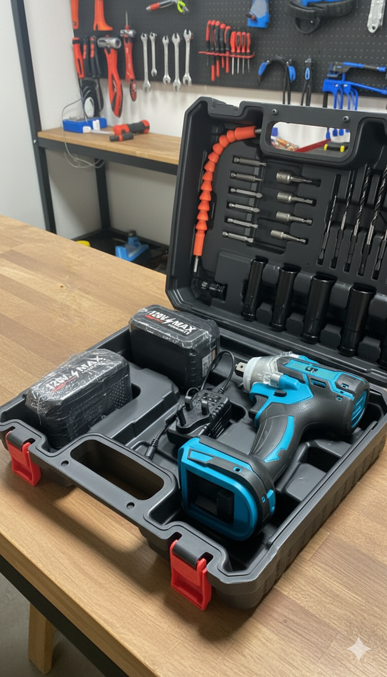 Multifunctional Cordless Impact Wrench Machine – Power, Precision & Portability in One Smart Tool -QA